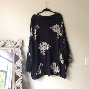 Black floral dress